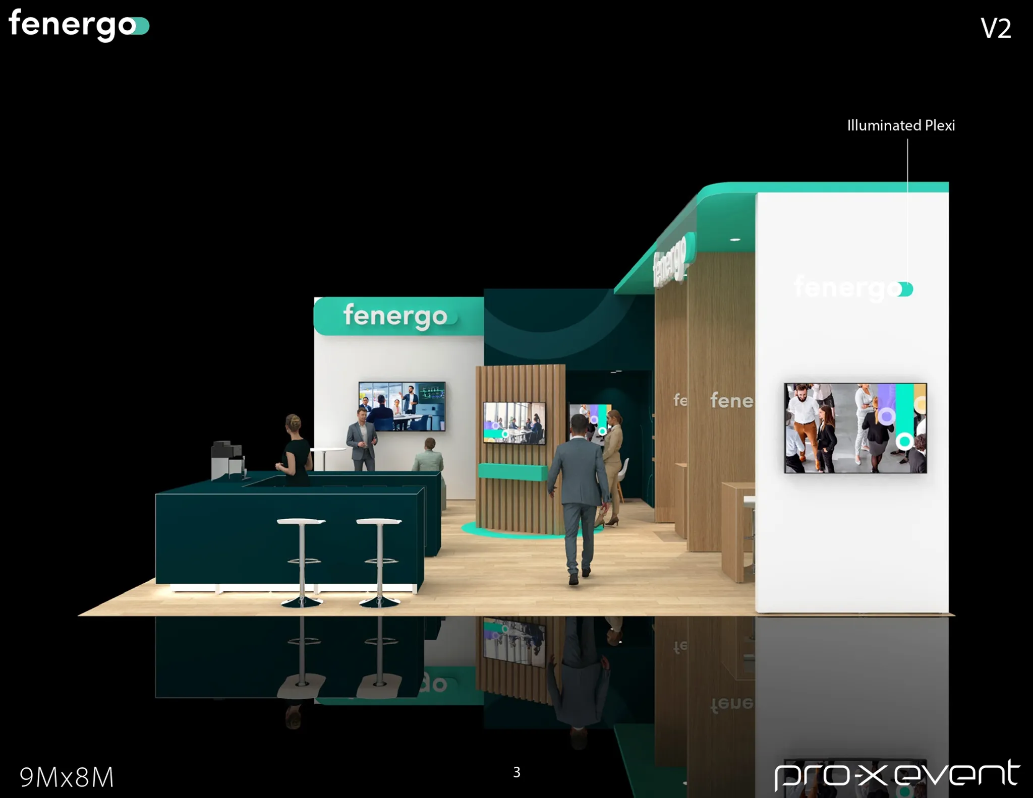 30x30 Péninsule booth design by Pro-X Exhibits